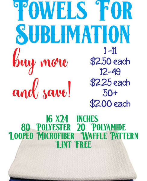Tea Towels (For Sublimation) – T2 Blanks 4 You